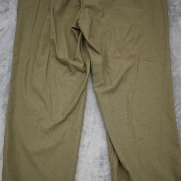 Perry Ellis Pants Mens 38 Brown Portfolio Pleated Front High Rise Dress Bottoms - Picture 12 of 14